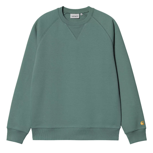Carhartt WIP Chase Sweat Silver Pine / Gold - The Sporting Lodge