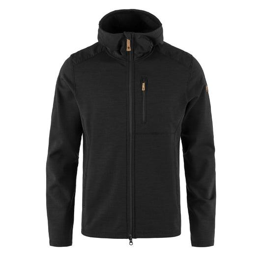 Fjallraven Keb Fleece Hoodie Black - The Sporting Lodge